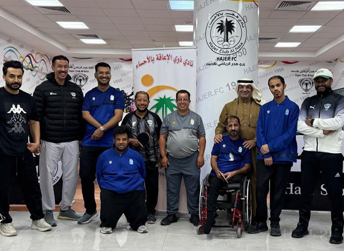 مباريات ودية في كرة الطاولة مع نادي هجر الرياضي